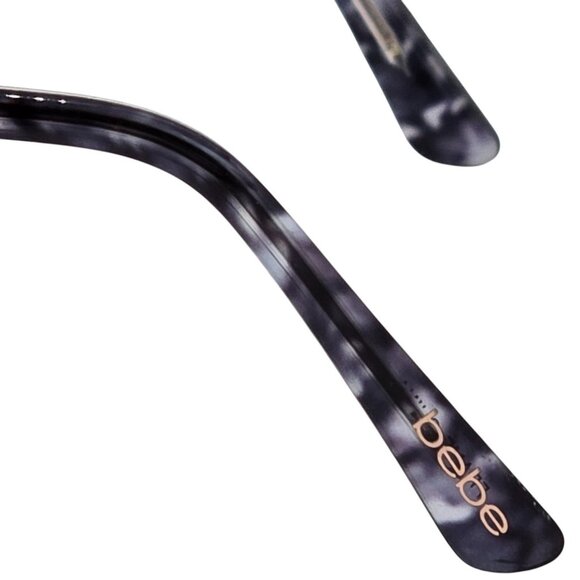 Bebe BB4181 Jet Black Eyeglass Frames 52-16-135 Women’s Cat Eye Rhinestone Glass - Picture 4 of 9